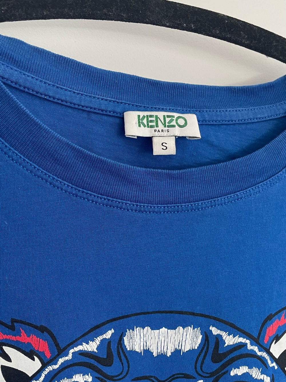 Kenzo Royal Blue Tiger Head Graphic Tee - Picture 2 of 3